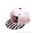 Bordado de parche 3D plano Niños para niños Snapback sombreros